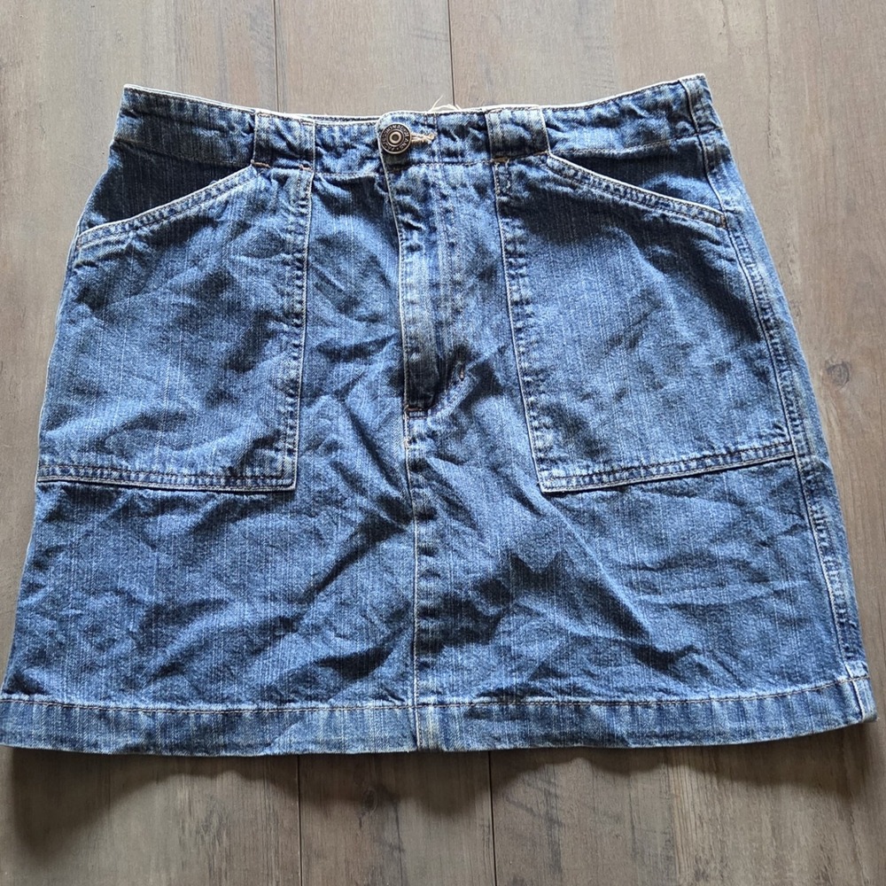 Maurices Vtg Y2K Short Blue Jean Denim Skirt Junior Sz 5/6
